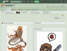 Tablet Screenshot of maddhatter13.deviantart.com