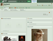 Tablet Screenshot of dominantx.deviantart.com