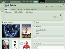 Tablet Screenshot of egoiste-butterfly.deviantart.com