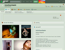 Tablet Screenshot of hellopeterrabbit.deviantart.com