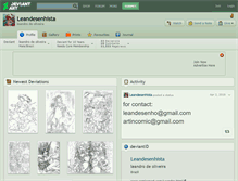 Tablet Screenshot of leandesenhista.deviantart.com