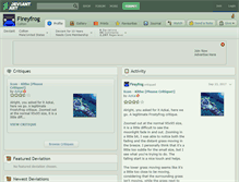 Tablet Screenshot of fireyfrog.deviantart.com