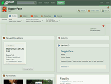 Tablet Screenshot of goggle-face.deviantart.com