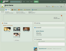Tablet Screenshot of given-llamas.deviantart.com