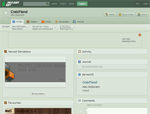 Tablet Screenshot of craicfiend.deviantart.com