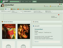 Tablet Screenshot of oninekohikari.deviantart.com