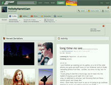 Tablet Screenshot of hellomynameissam.deviantart.com