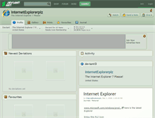 Tablet Screenshot of internetexplorerplz.deviantart.com