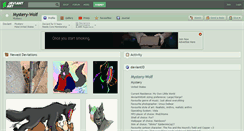 Desktop Screenshot of mystery-wolf.deviantart.com