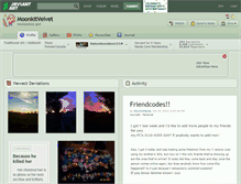 Tablet Screenshot of moonkitvelvet.deviantart.com