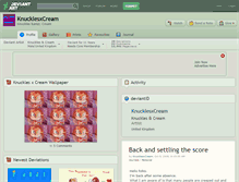 Tablet Screenshot of knucklesxcream.deviantart.com