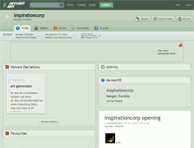 Tablet Screenshot of inspirationcorp.deviantart.com