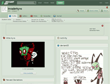 Tablet Screenshot of invaderkyvo.deviantart.com