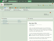 Tablet Screenshot of calvinthesnake.deviantart.com