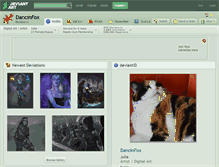 Tablet Screenshot of dancinfox.deviantart.com