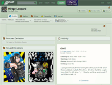 Tablet Screenshot of mirage-leopard.deviantart.com