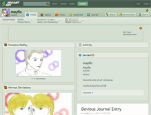 Tablet Screenshot of mayflo.deviantart.com