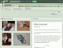 Tablet Screenshot of kyarachan.deviantart.com