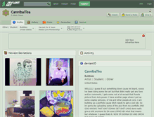 Tablet Screenshot of cannibaltea.deviantart.com
