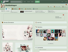 Tablet Screenshot of likeabubblegum.deviantart.com