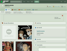 Tablet Screenshot of katelovesme.deviantart.com