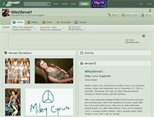 Tablet Screenshot of mileystewart.deviantart.com