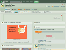 Tablet Screenshot of marcelineteen.deviantart.com