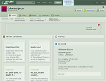 Tablet Screenshot of dolorem-ipsum.deviantart.com