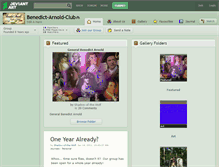 Tablet Screenshot of benedict-arnold-club.deviantart.com