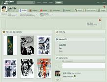 Tablet Screenshot of duh184.deviantart.com