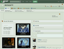 Tablet Screenshot of dachamp21x.deviantart.com