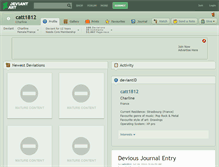 Tablet Screenshot of catt1812.deviantart.com