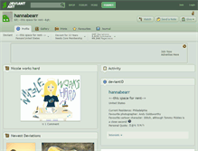 Tablet Screenshot of hannabearr.deviantart.com