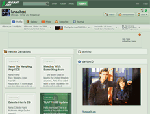 Tablet Screenshot of lunaalicat.deviantart.com