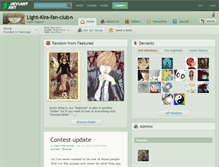 Tablet Screenshot of light-kira-fan-club.deviantart.com