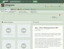 Tablet Screenshot of evilkinggumby.deviantart.com