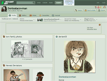 Tablet Screenshot of donteatacowman.deviantart.com