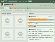Tablet Screenshot of manrandomthe.deviantart.com