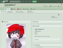 Tablet Screenshot of lillyfreakrawrrr.deviantart.com