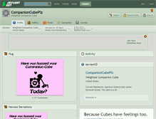 Tablet Screenshot of companioncubeplz.deviantart.com