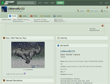 Tablet Screenshot of littlewolfy123.deviantart.com