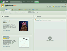 Tablet Screenshot of jacketfreak.deviantart.com