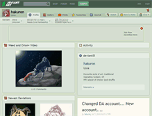 Tablet Screenshot of hakuron.deviantart.com