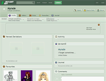 Tablet Screenshot of myrade.deviantart.com