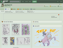 Tablet Screenshot of greyhare13.deviantart.com