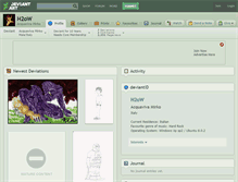 Tablet Screenshot of h2ow.deviantart.com
