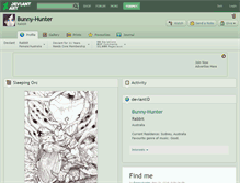 Tablet Screenshot of bunny-hunter.deviantart.com