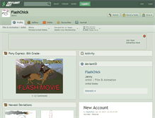 Tablet Screenshot of flashchick.deviantart.com