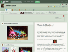 Tablet Screenshot of lurking-leanne.deviantart.com