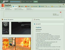 Tablet Screenshot of graydust.deviantart.com